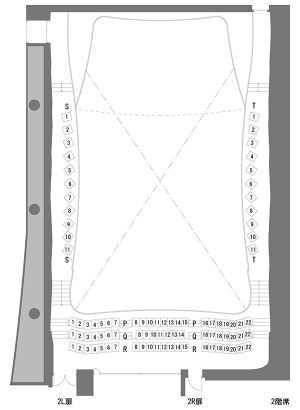 コンサートホール　2F　座席表